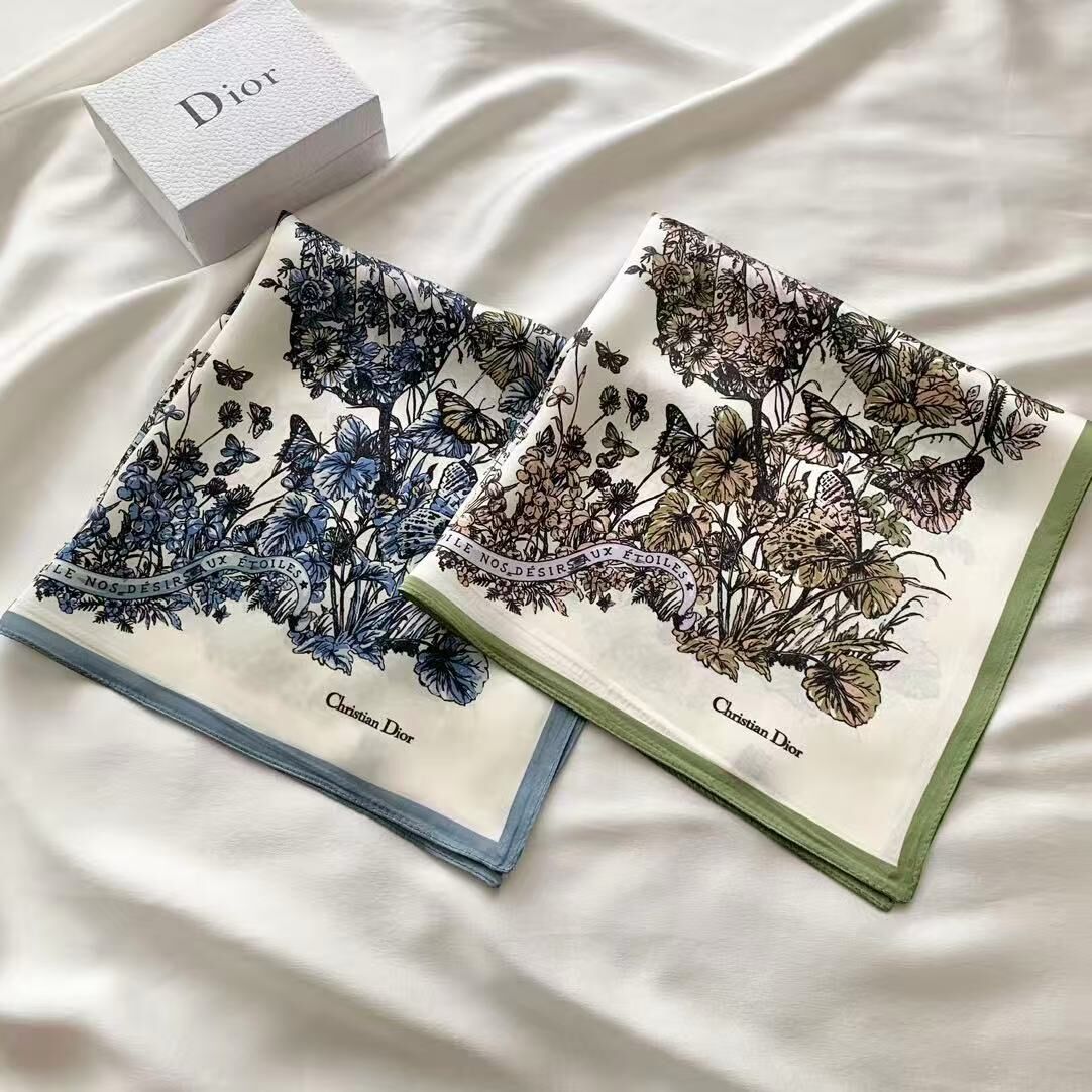 Dior VIP積分贈品2025復古蝴蝶絲巾 (禮盒裝)