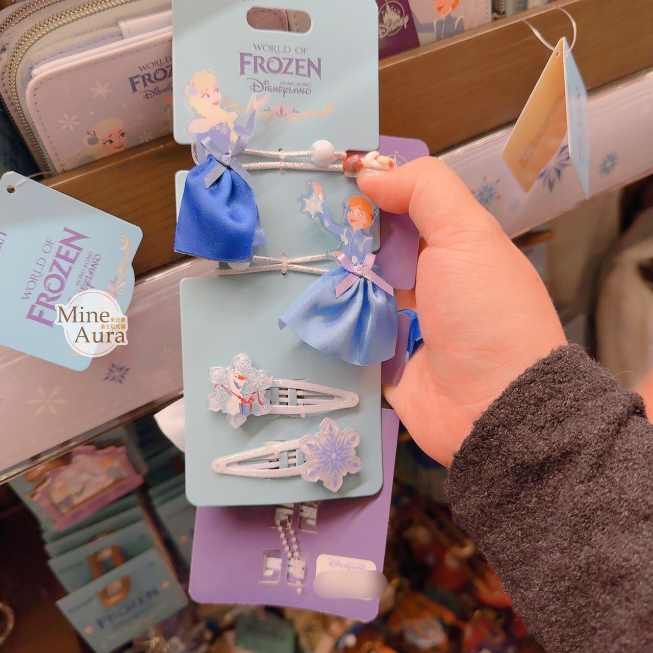 World of Frozen 限定 造型 髮束 髮夾 4入組 髮飾 冰雪奇緣 Frozen -香港迪士尼樂園