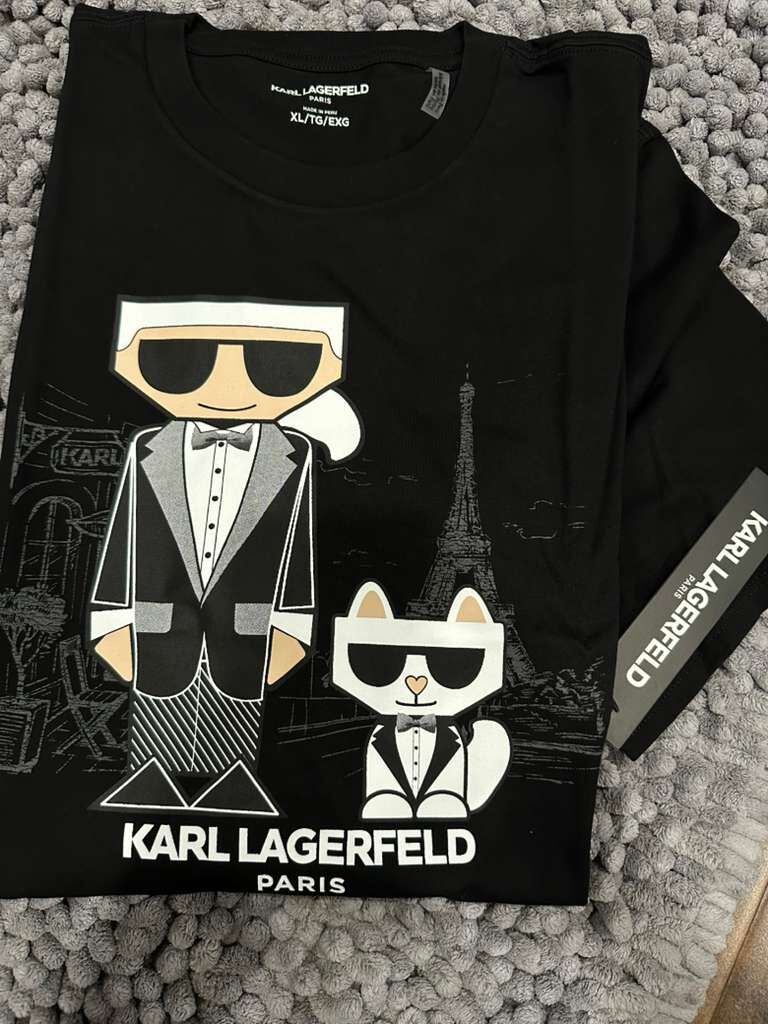 【直播】Karl Lagerfeld LL1124135 男裝短袖上衣(黑色)