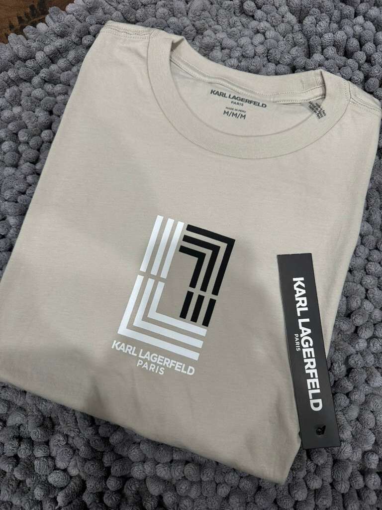 【直播】Karl Lagerfeld LL1124137 男裝短袖上衣(杏色)