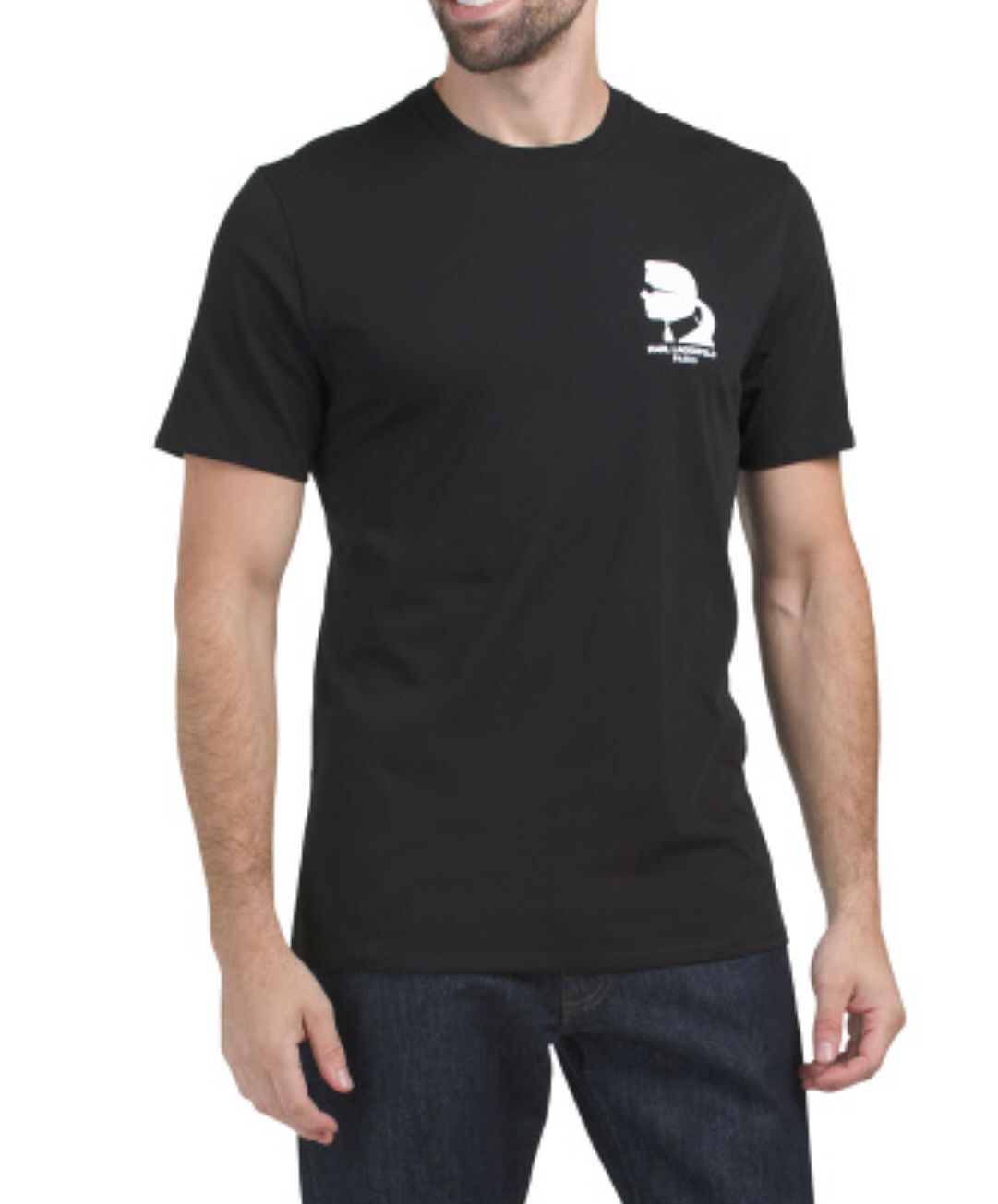 【現貨】Karl Lagerfeld LL1124138 男裝短袖上衣(黑色)