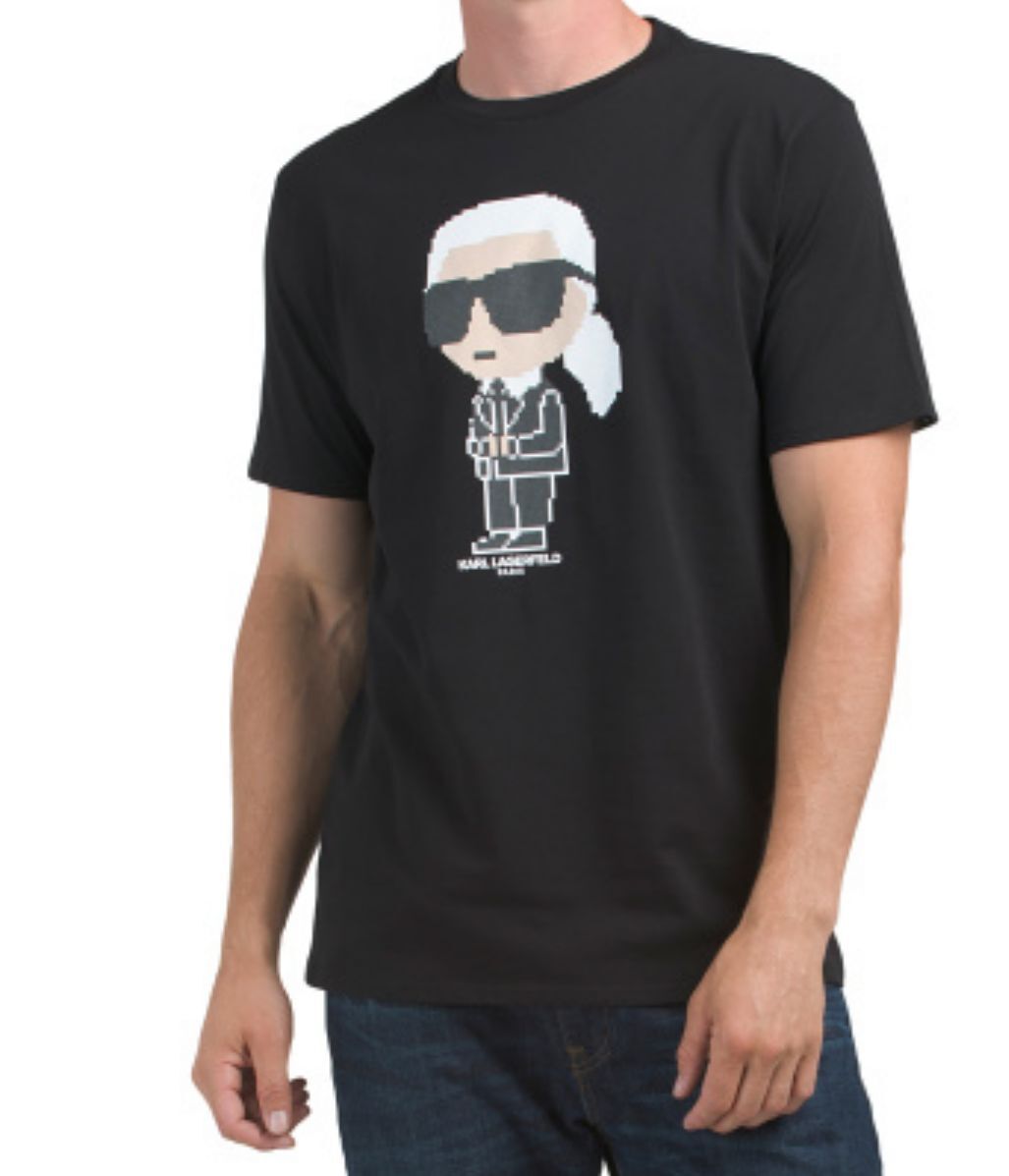 【現貨】Karl Lagerfeld LL1124140 男裝短袖上衣(黑色)