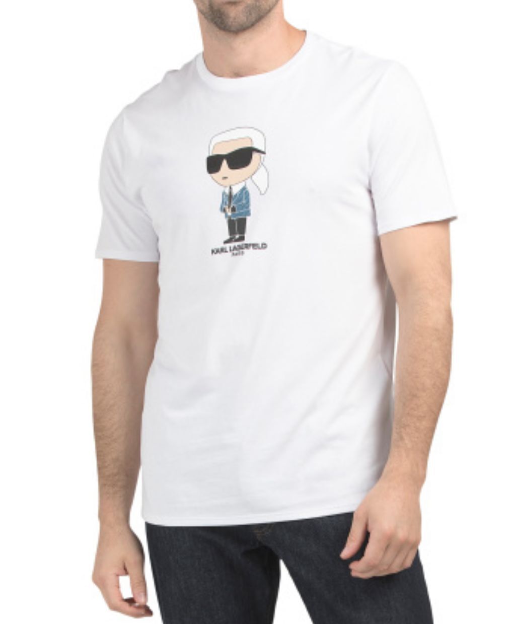 【直播】Karl Lagerfeld LL1124141 男裝短袖上衣(白色)