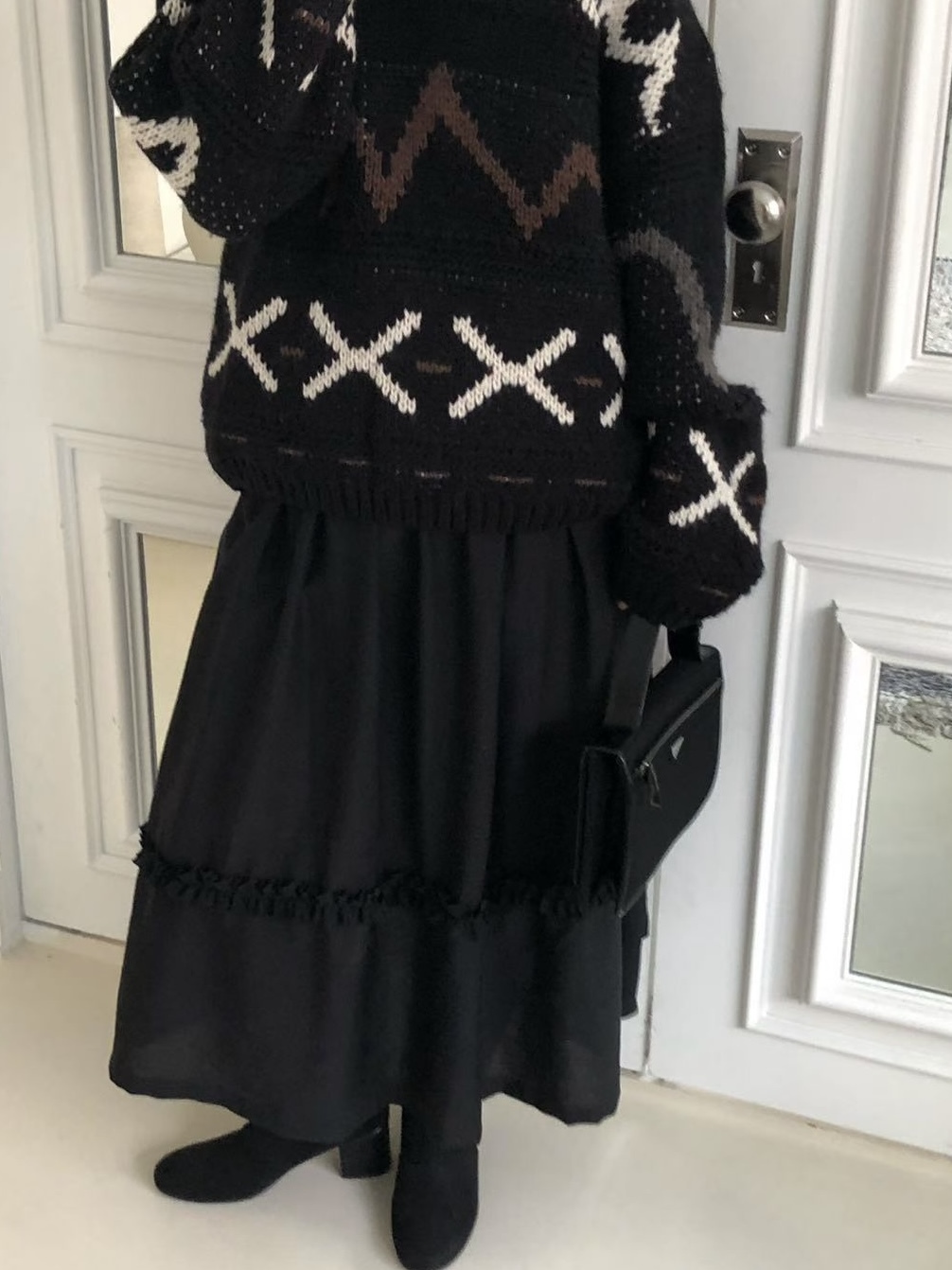 浪漫日系肩膀釦子洋/2色均碼/黑