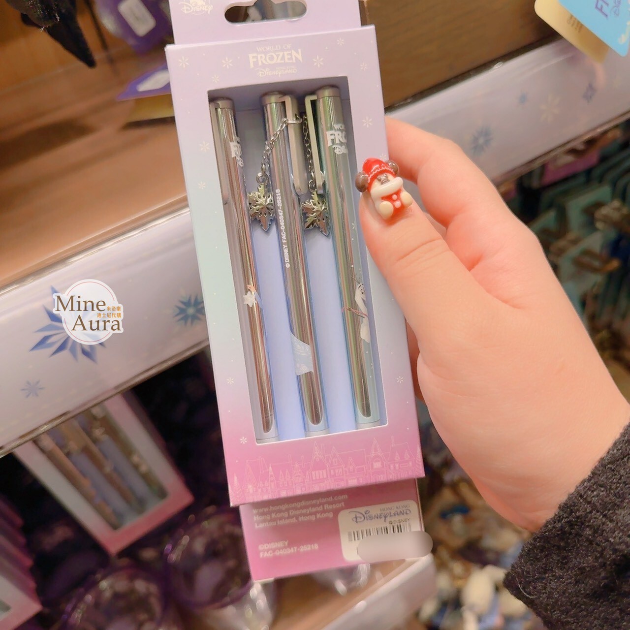 World of Frozen 限定 圖案 原子筆 圓珠筆 3入組 套裝 文具用品 冰雪奇緣 Frozen -香港迪士尼樂園