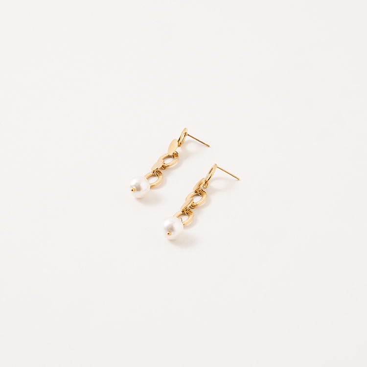 miramira珠光｜光環串鏈珍珠耳環-D2001金37164