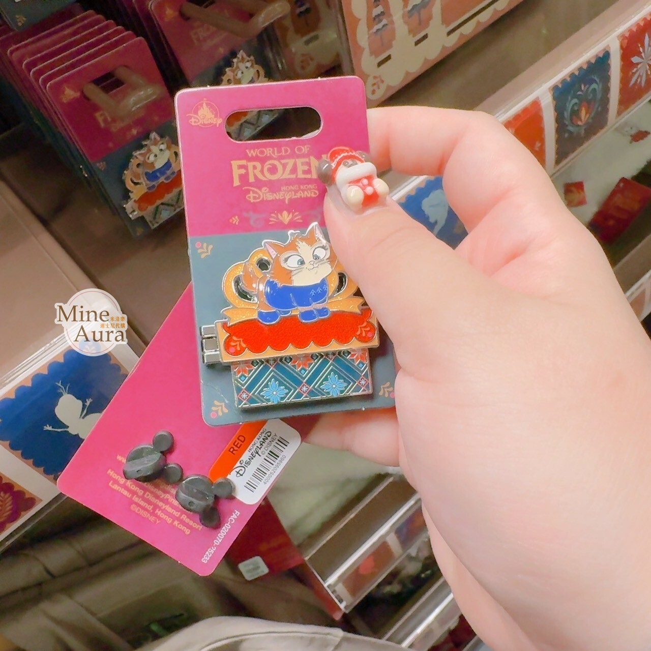 聖誕節系列 World of Frozen 限定 貓咪 造型 徽章 PIN 冰雪奇緣 Frozen -香港迪士尼樂園