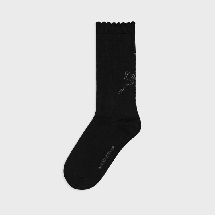 韓國 socks appeal® RIBBON GIRL中筒襪 閃亮蝴蝶結