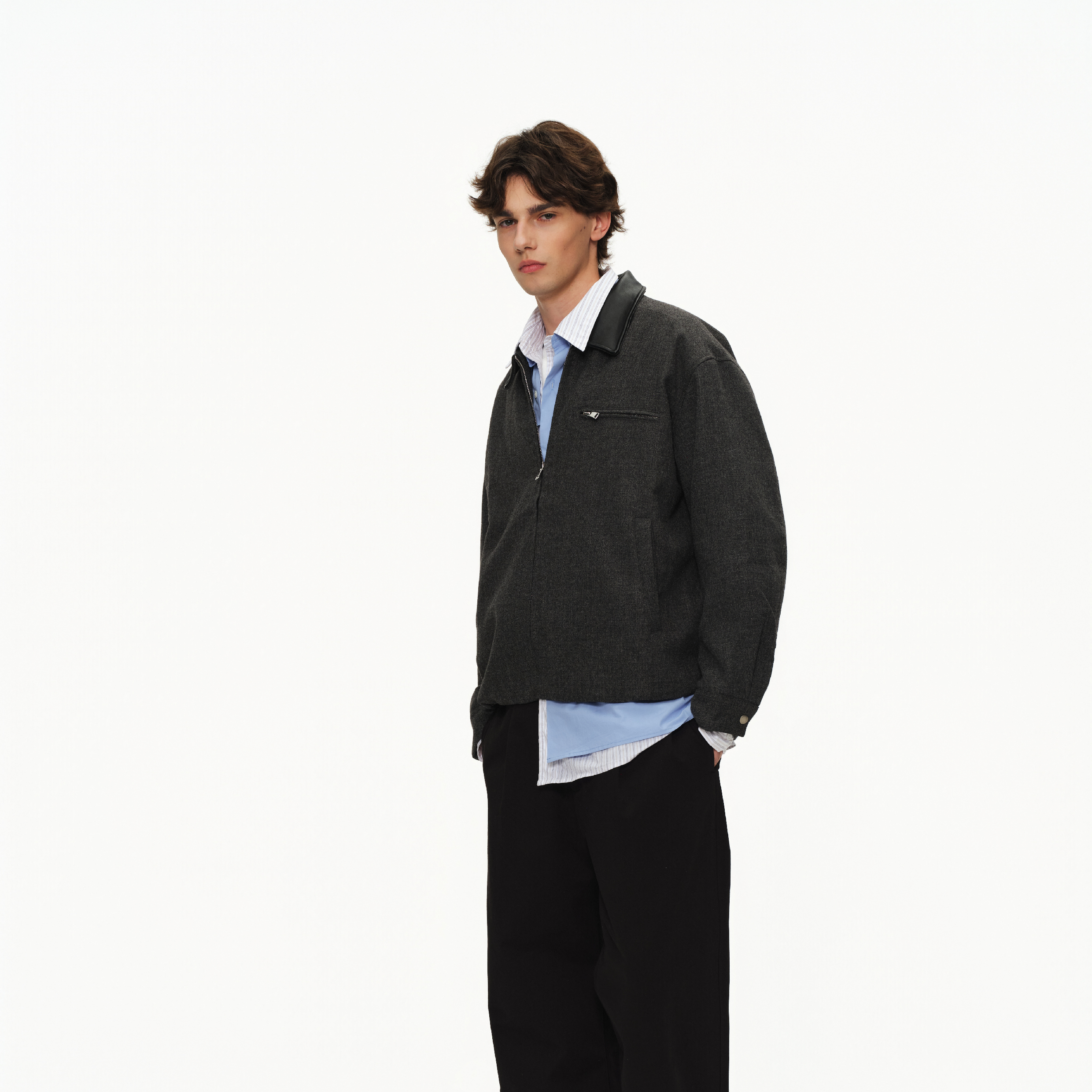 Nord Classic "ROYA LERU" Leather Collar Jacket 皮領外套 [RJ01]