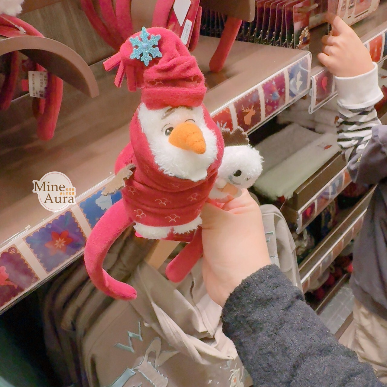 聖誕節系列 雪寶 Olaf 紅色聖誕樹裝 立體絨毛造型 髮圈 髮箍 冰雪奇緣 Frozen -香港迪士尼樂園