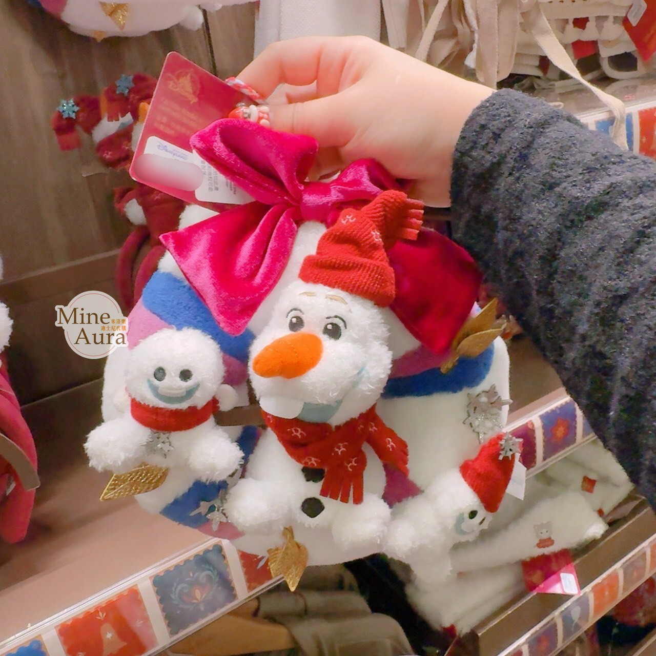 聖誕節系列 雪寶 Olaf 迷你小雪寶 絨毛造型 聖誕 花圈 花環 掛飾 裝飾品 冰雪奇緣 Frozen -香港迪士尼樂園