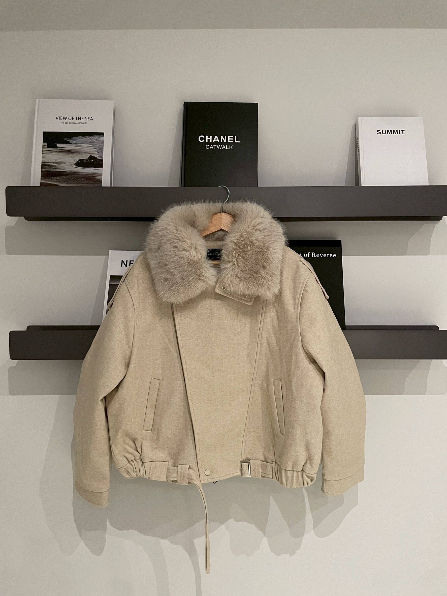 (現貨)#AF14 毛毛領可拆羽絨騎士外套