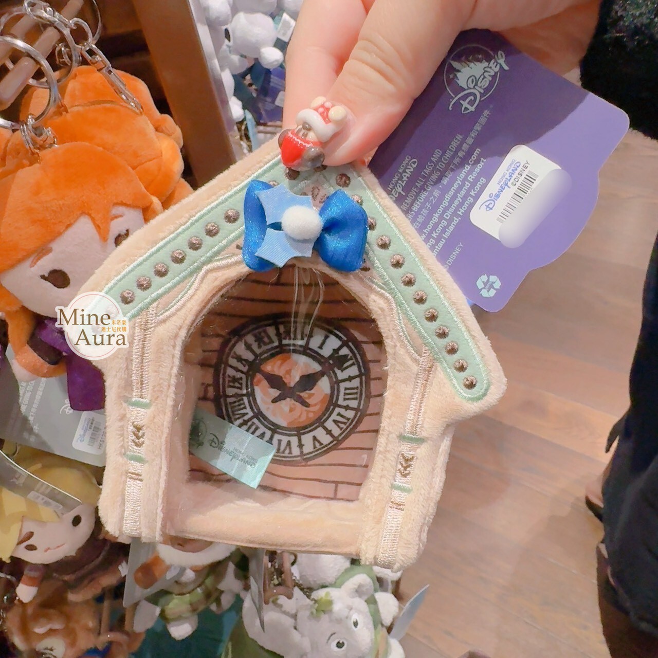 World of Frozen 限定 Q版 時鐘房屋 造型 絨毛 鑰匙圈 吊飾 冰雪奇緣 Frozen -香港迪士尼樂園