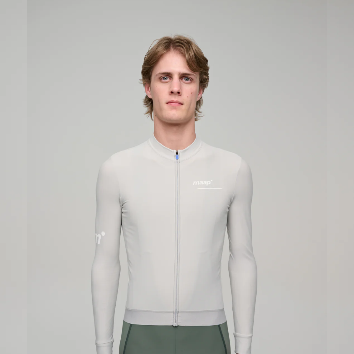 【MAAP】Training Thermal LS 男刷毛長車衣 / Glacier 銀灰白