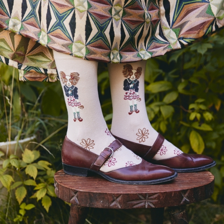 韓國 socks appeal® x Nathalie Lete 奇幻動物森林中筒襪 miss butty