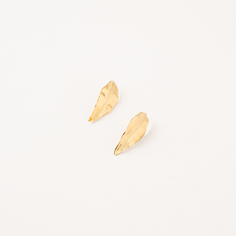 miramira自然｜風信子葉線條耳環D2405-金42872