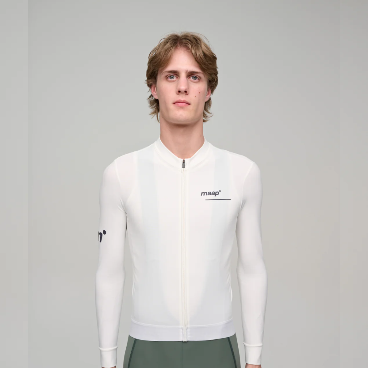 【MAAP】Training Thermal LS 男刷毛長車衣 / White 經典白