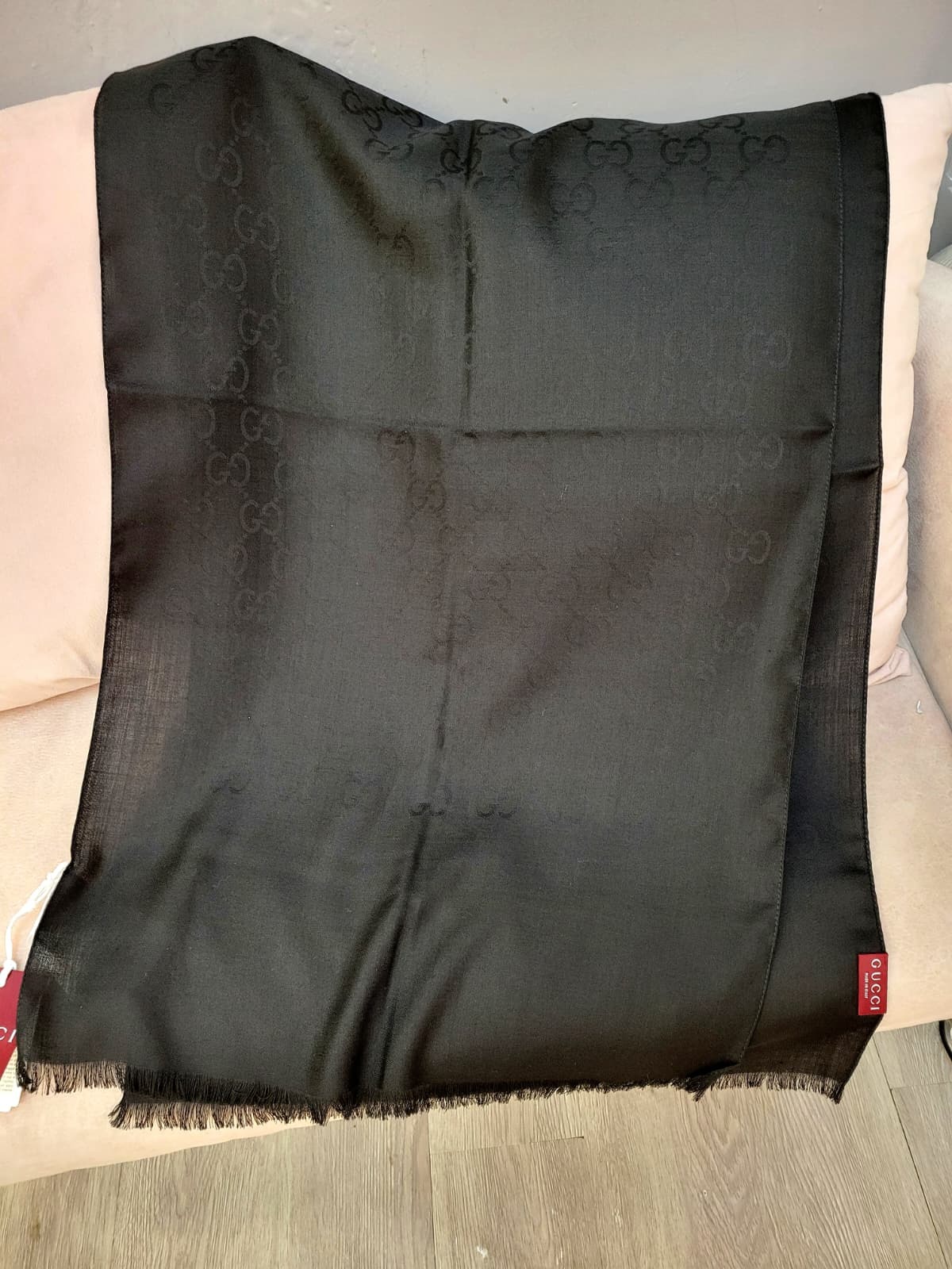 GUCCI SCARF 165904 black/BLACK  45X180 007