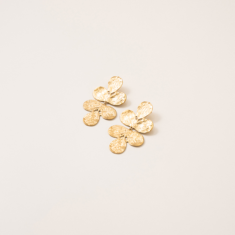 miramira自然｜波光粼粼葉子耳環D2407-金42896