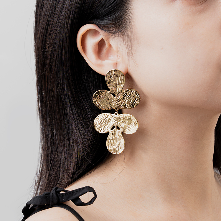 miramira自然｜波光粼粼葉子耳環D2407-金42896