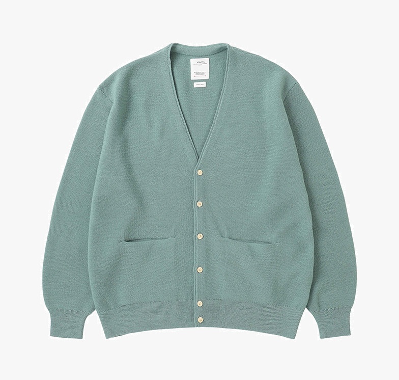 RE-STOCK: VISVIM 2025 A/W SELMER KNIT CARDIGAN - GREEN PRE ORDER ITEM (預訂中)