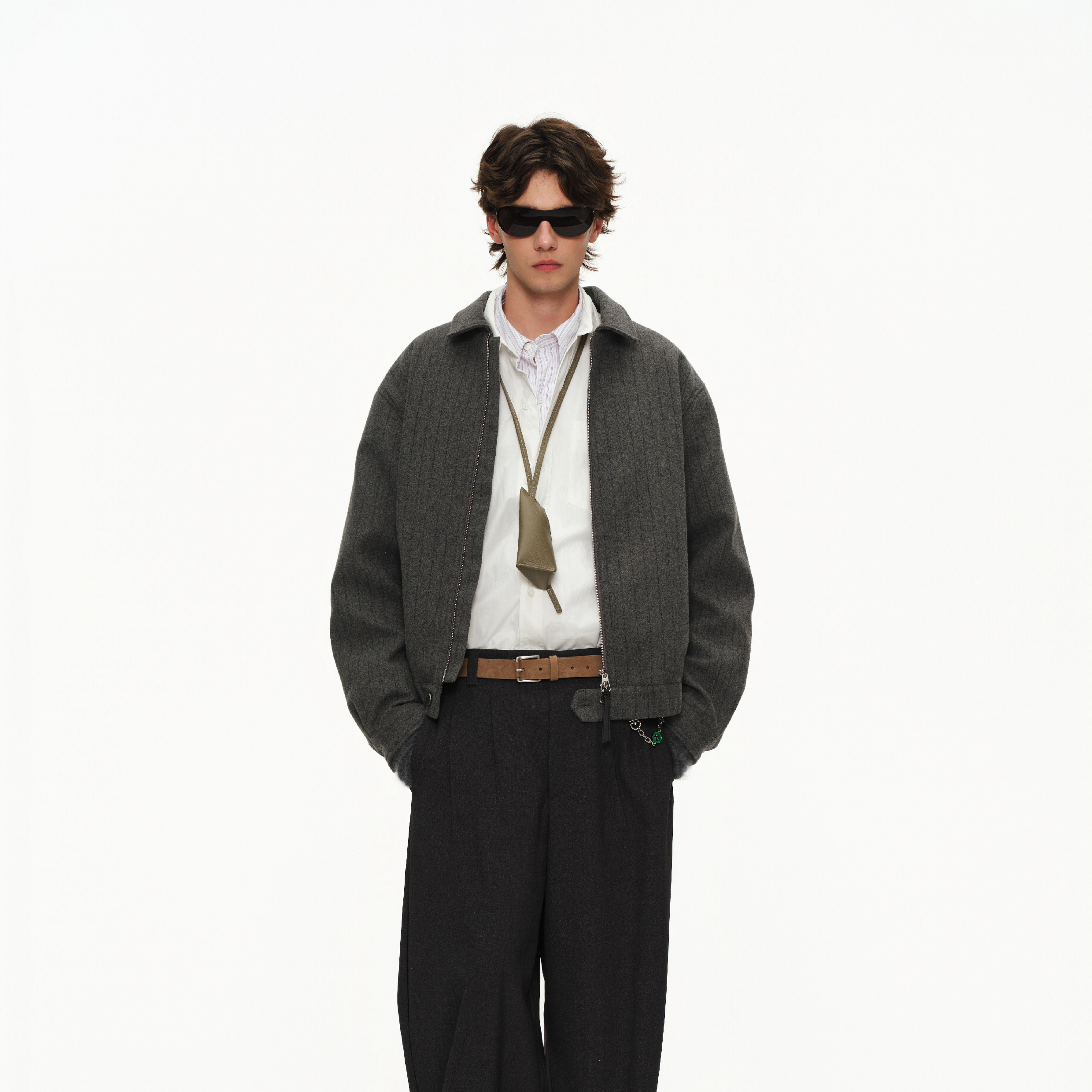 Nord Classic "ROYA LERU" Woolen Harrington Jacket 毛呢條紋 哈靈頓外套 [NRJ02]