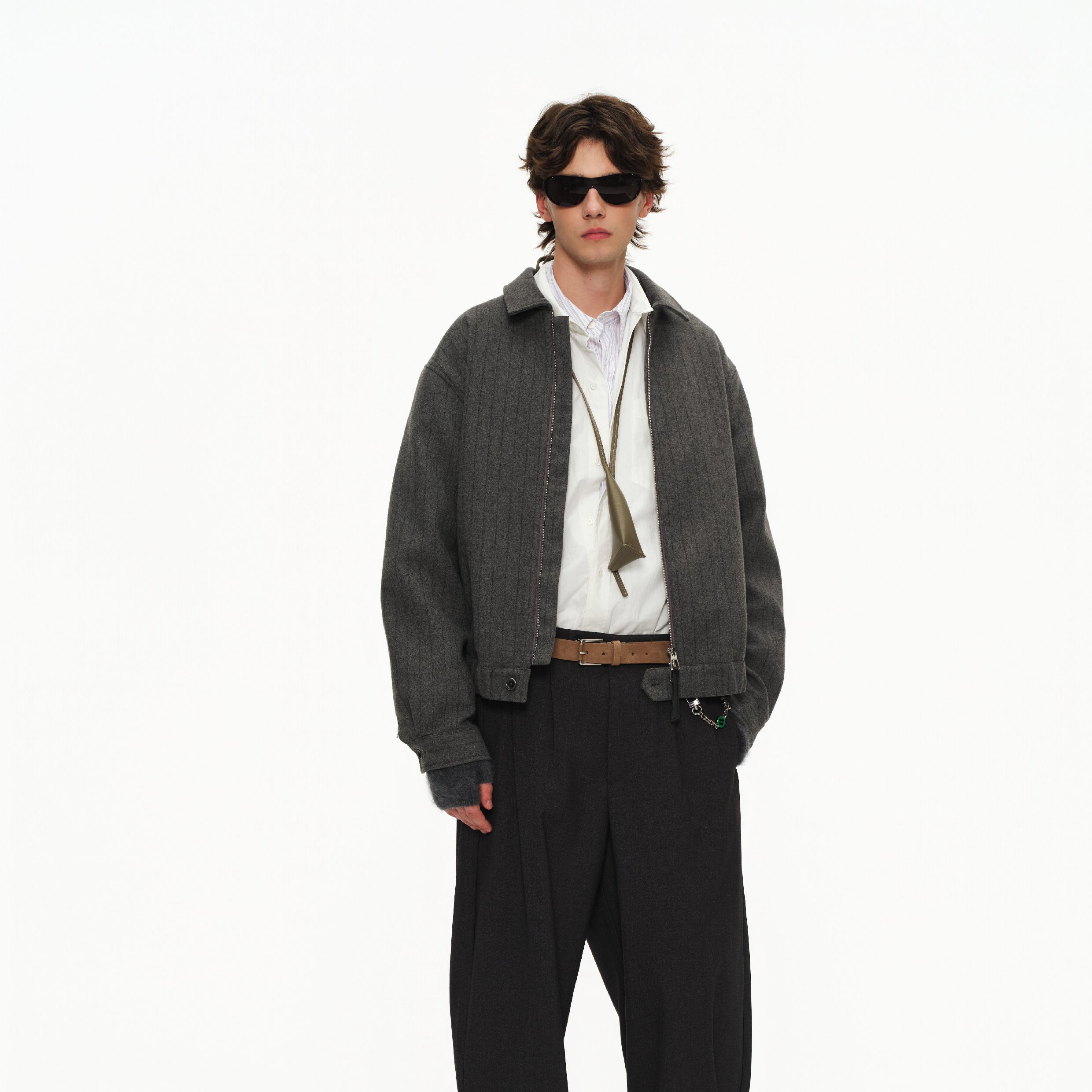 Nord Classic "ROYA LERU" Woolen Harrington Jacket 毛呢條紋 哈靈頓外套 [NRJ02]