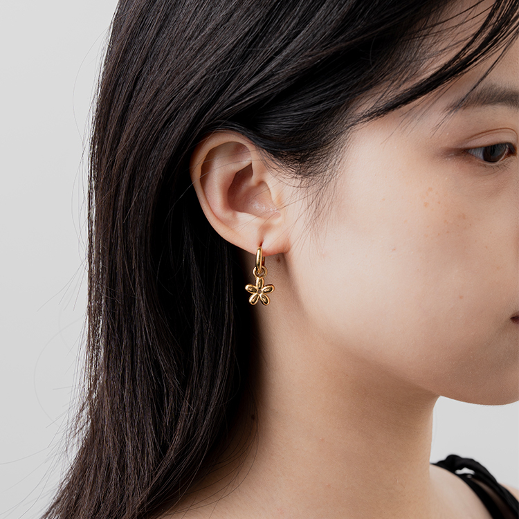 miramira自然｜鎏金花語耳環D7022-金85893