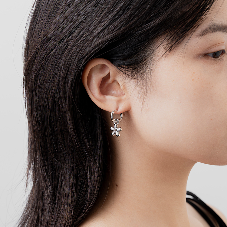 miramira自然｜鎏金花語耳環D7022-銀85909
