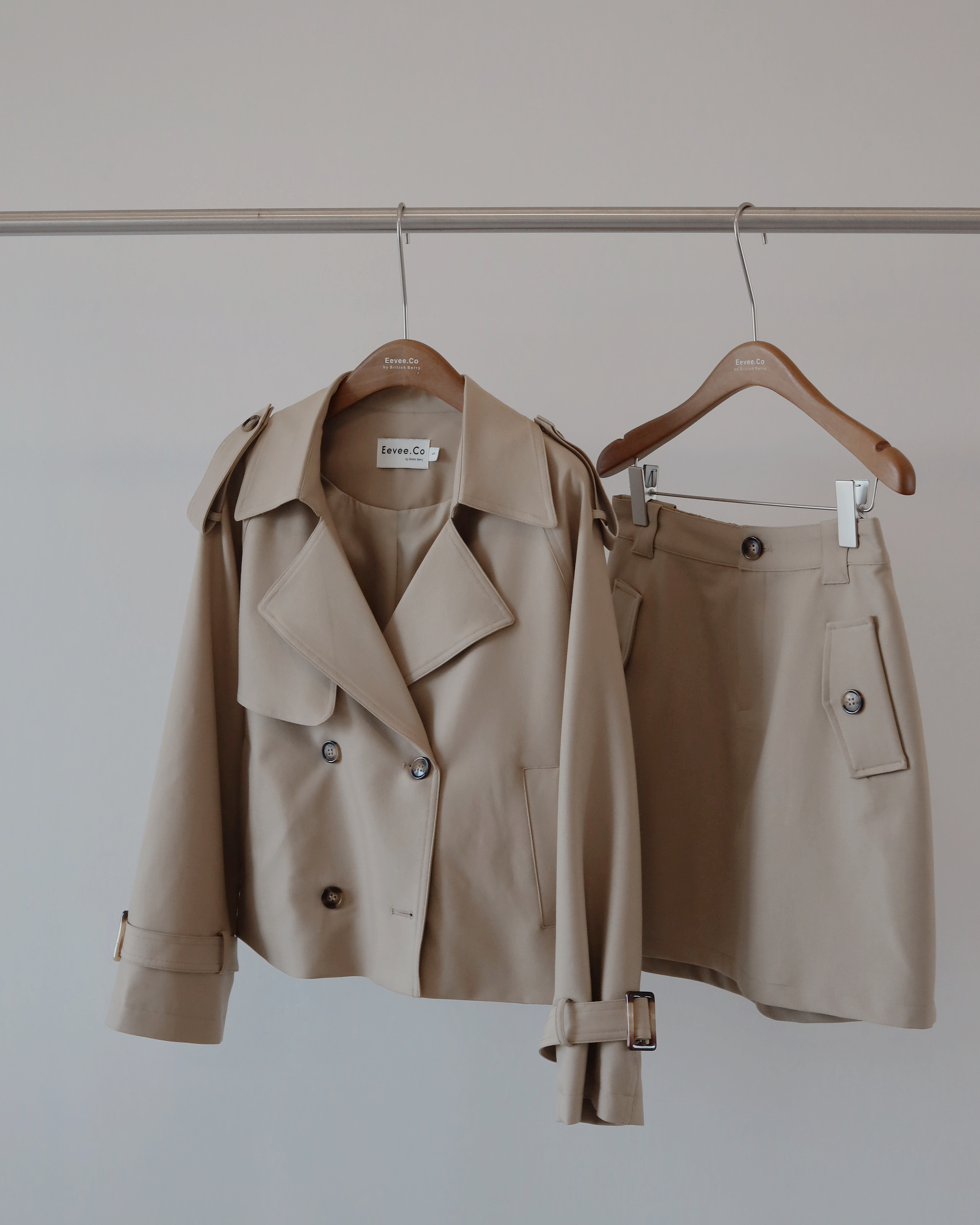 現貨 7331 卡其杏 Trench Skirt