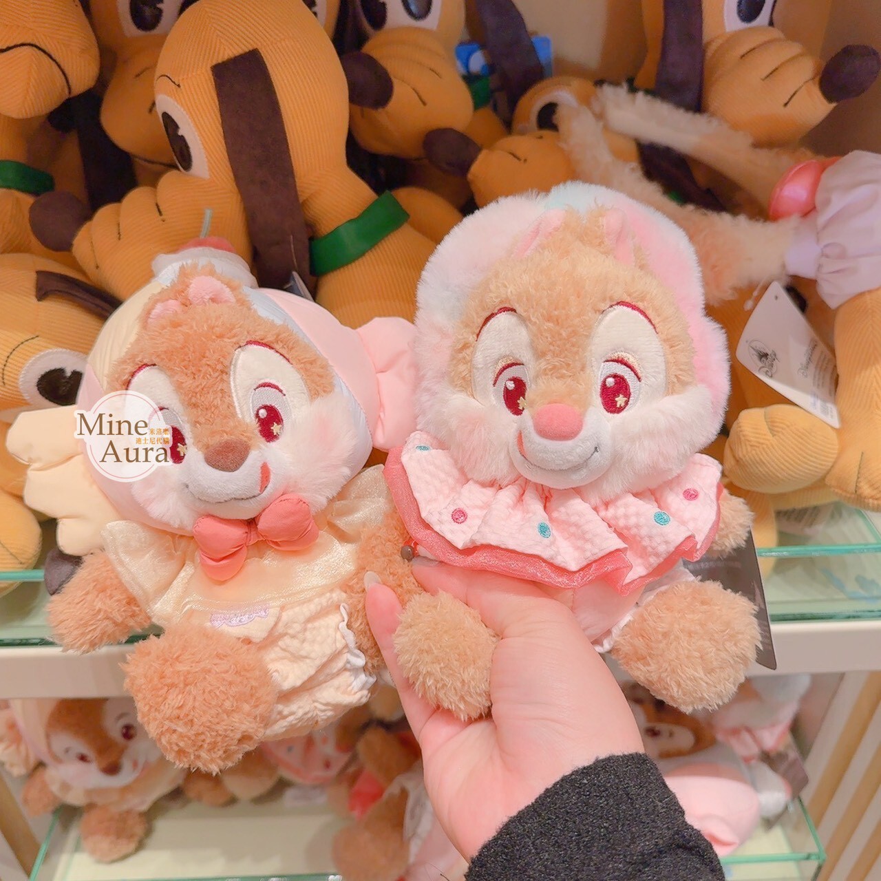 奇奇蒂蒂 Chip 'n Dale 吐舌 表情 娃娃 玩偶 -香港迪士尼樂園