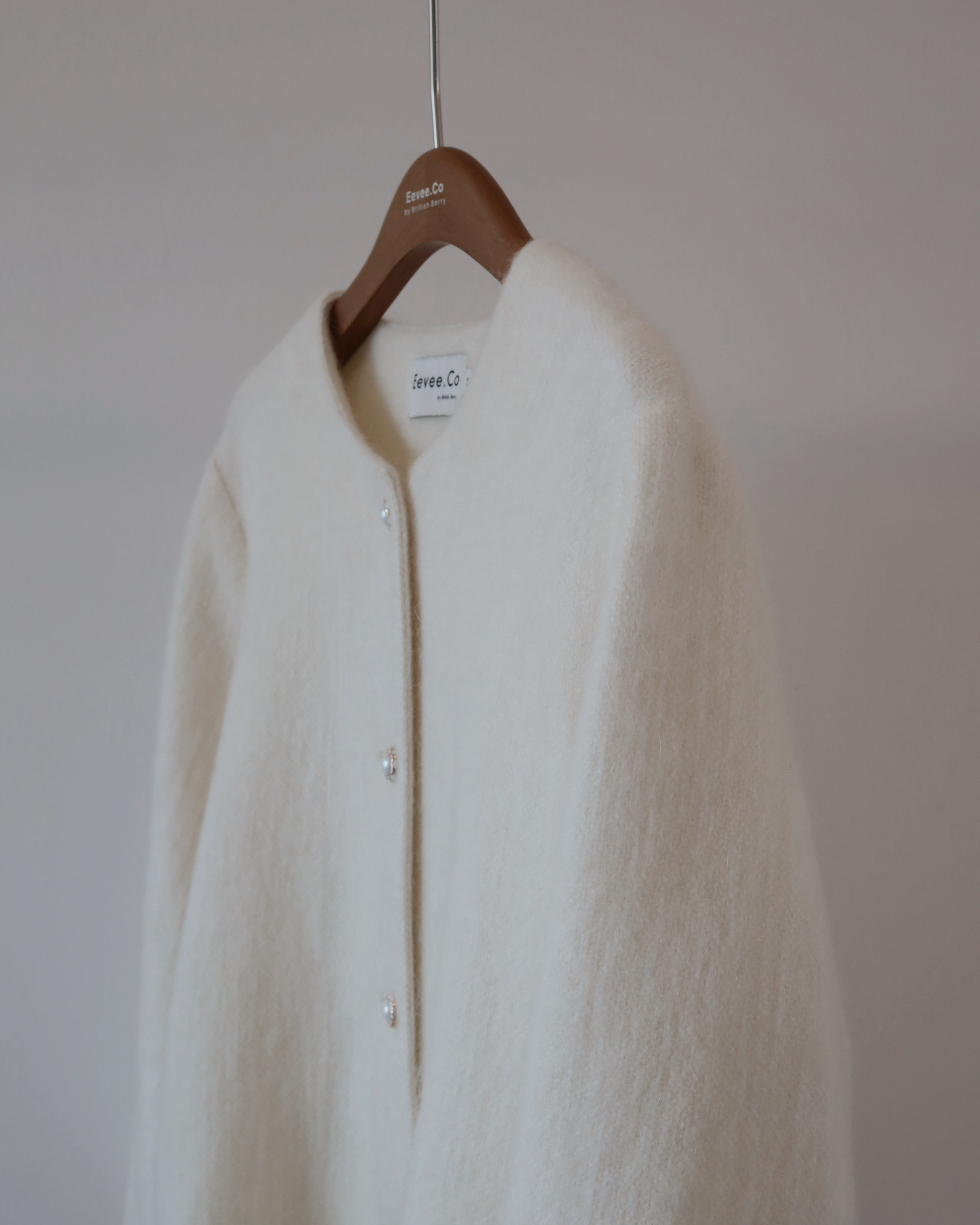 現貨 7328 Mohair 馬海毛柔光白糯感外套