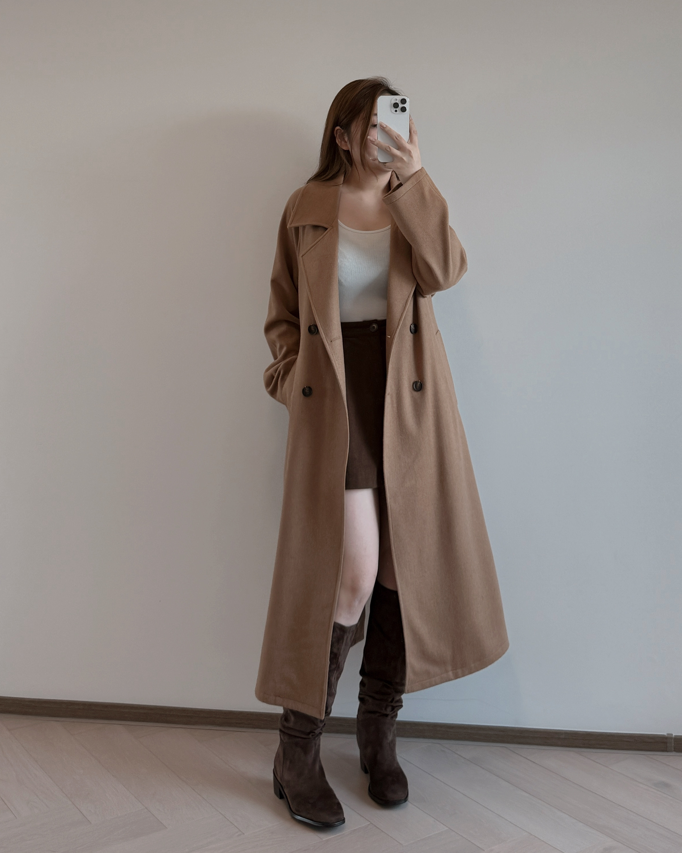 現貨 7330 經典駝色羊毛長款大褸