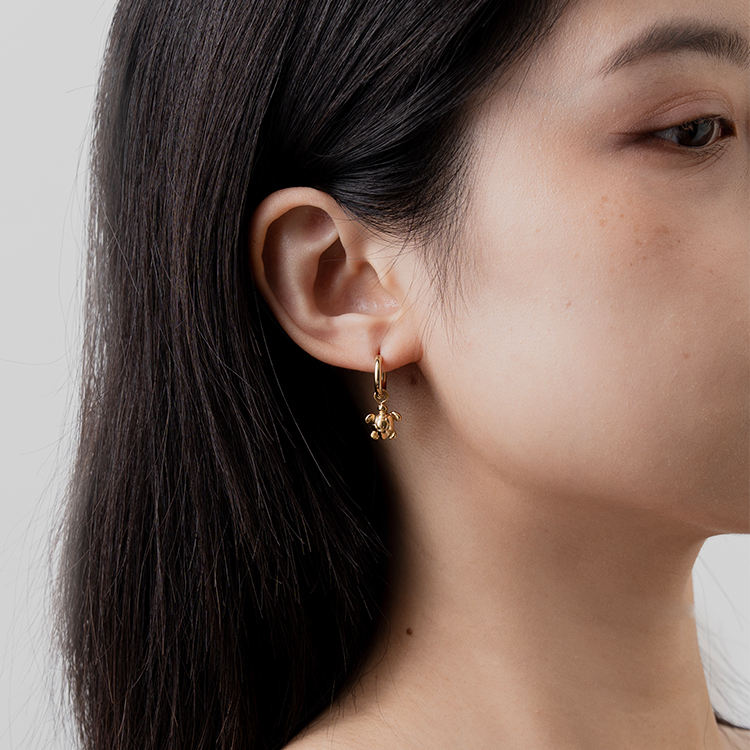 miramira自然｜永恆守護海龜耳環D2314-金23587