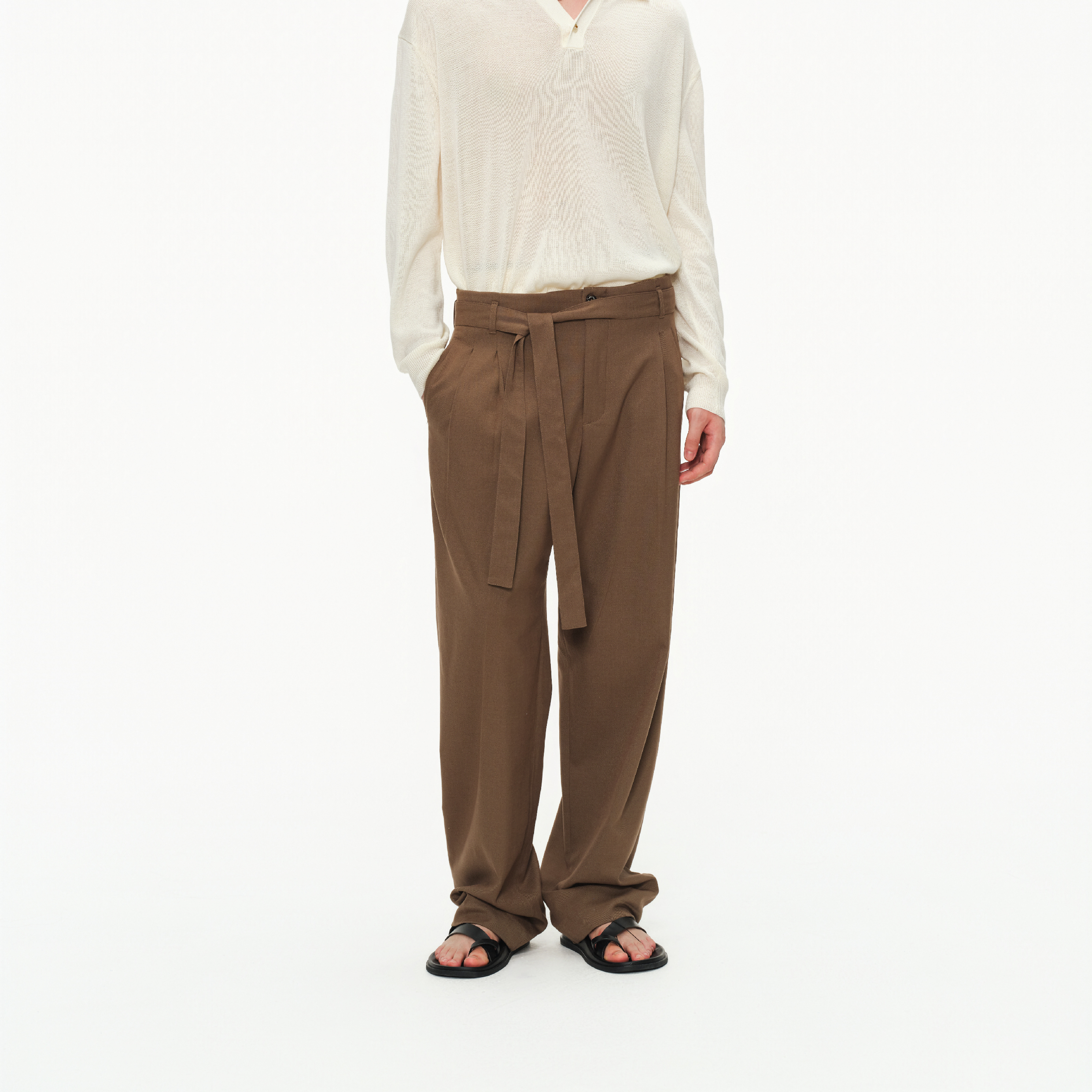 Nord Classic "ROYA LERU" Belted Pleated Pants 打褶綁帶 西裝長褲 [RP01]