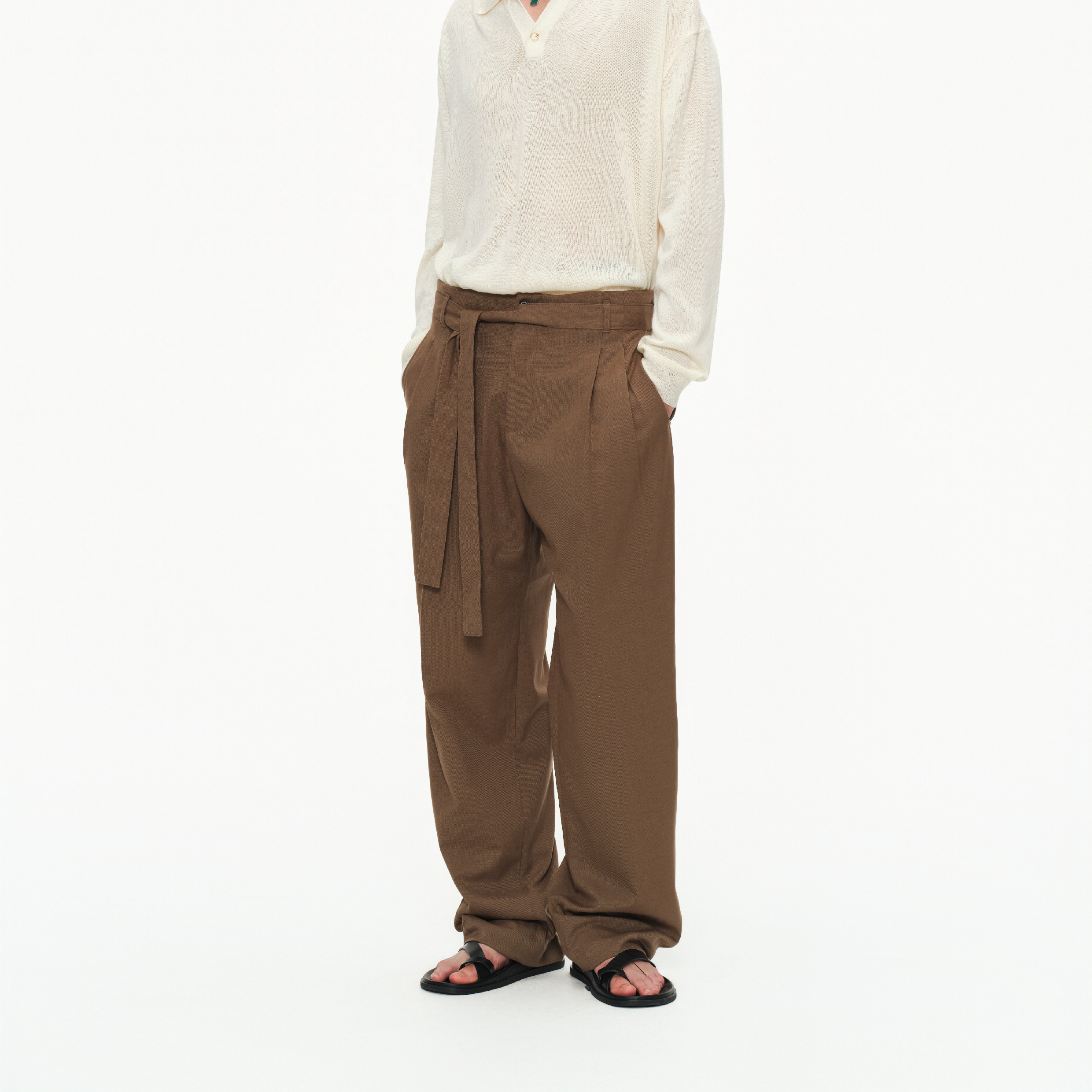 Nord Classic "ROYA LERU" Belted Pleated Pants 打褶綁帶 西裝長褲 [RP01]