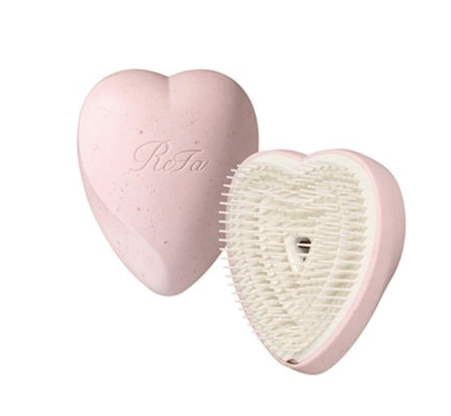 日本 ReFa Heart Brush 防毛躁蓬鬆順髮按摩心型梳 - 限定秋冬色Earth Pink