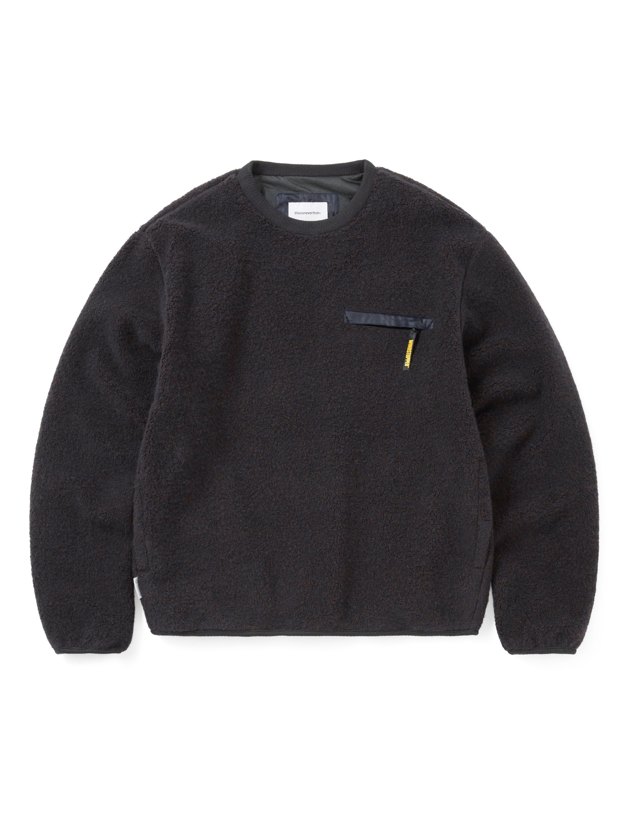 thisisneverthat｜GORE-TEX WINDSTOPPER® Wool Fleece Crew "Navy"