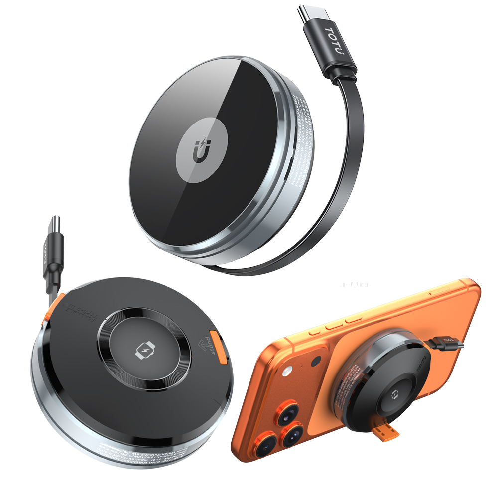 TOTU 拓途 旅行磁吸無線充電座支架 手機/手錶/耳機 Type-C伸縮線 80cm LAMag系列 MagSafe