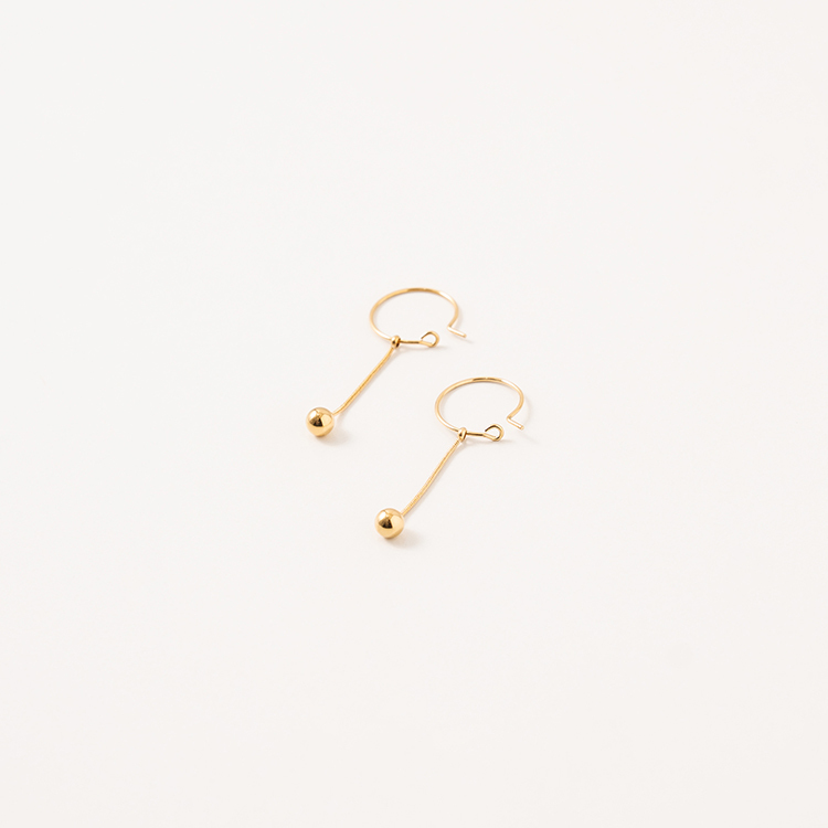 miramira扣圈｜極簡長流蘇耳環D2075-金44827