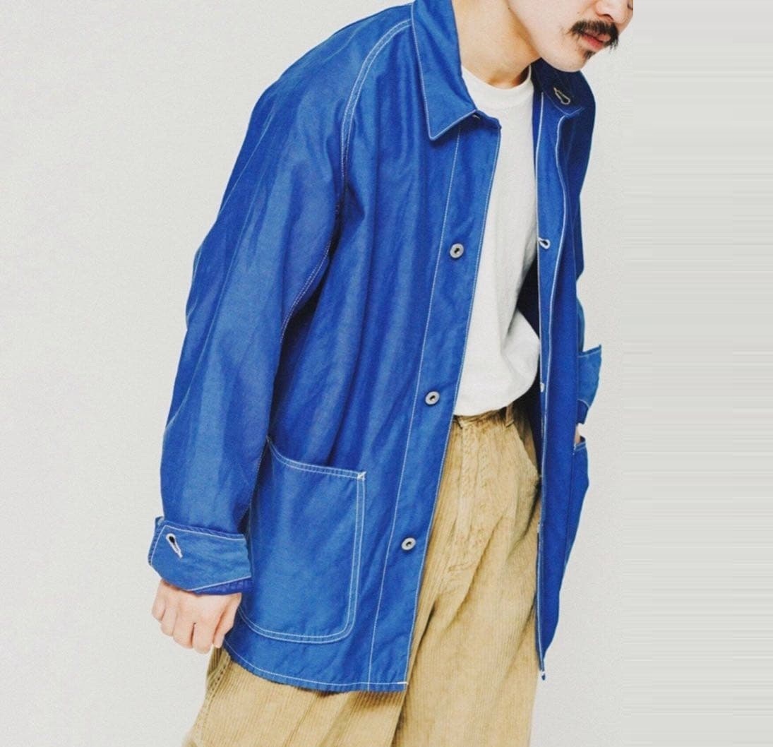 A.PRESSE OVER DYEING COVERALL JACKET - BLUE PRE ORDER ITEM (預訂中)