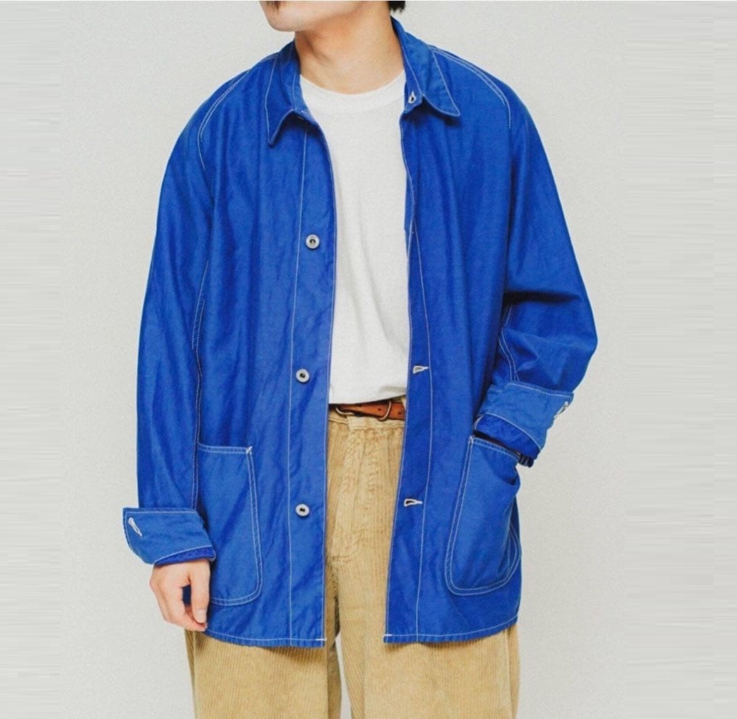 A.PRESSE OVER DYEING COVERALL JACKET - BLUE PRE ORDER ITEM (預訂中)