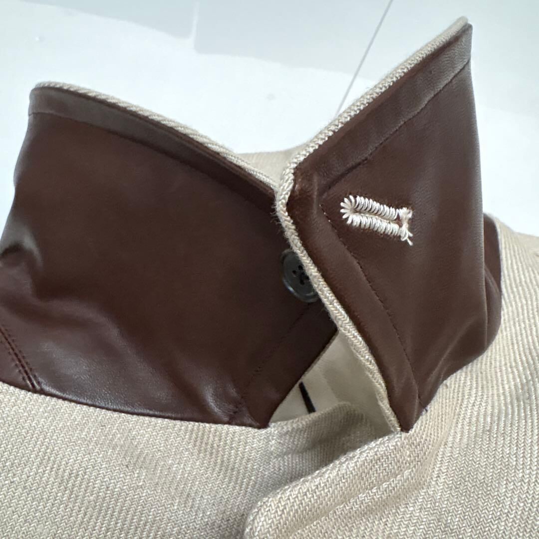 ON SALE: A.PRESSE LINEN HALF COAT - BEIGE SIZE 2 PRE ORDER ITEM (預訂中)