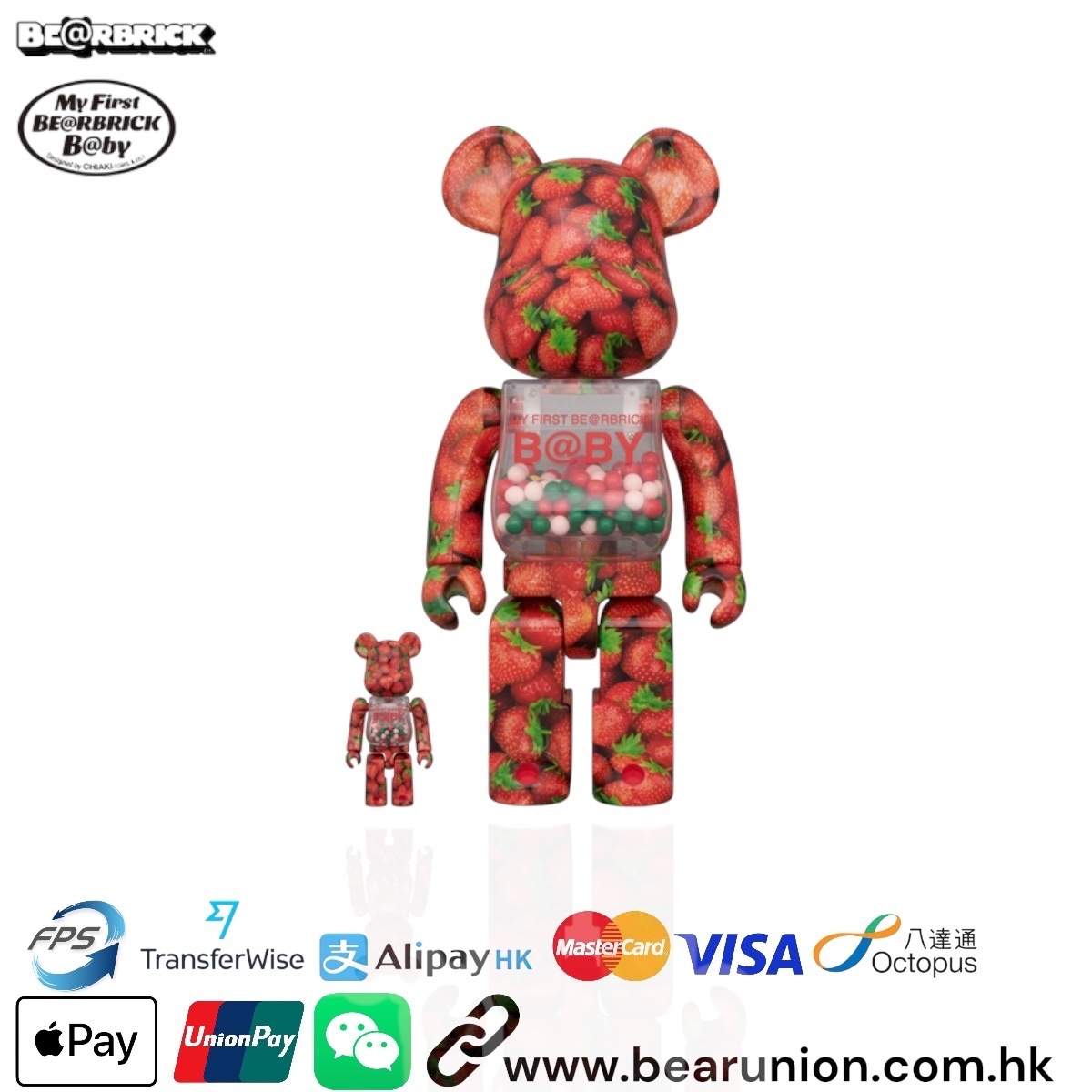 🎏預訂🎏Bearbrick 400% 100% B@BY Strawberry