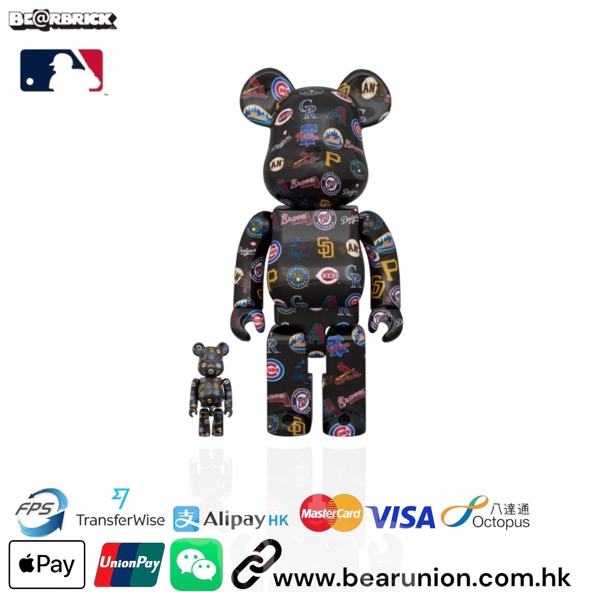 🎏預訂🎏Bearbrick 400% 100% NATIONAL LEAGUE(TM) BLACK