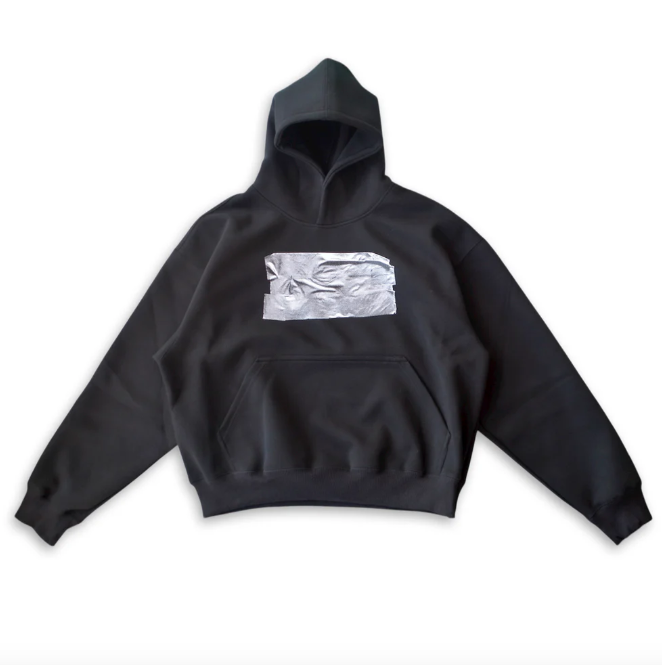 NERIAME  TAPED HOODIE (BLACK)
