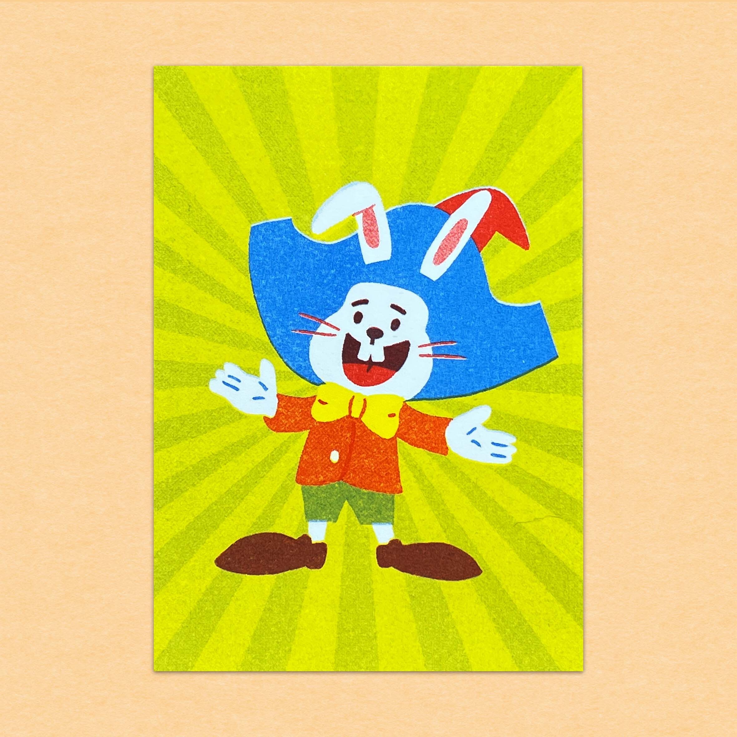 【官網限定】乖乖兔/孔版印刷明信片