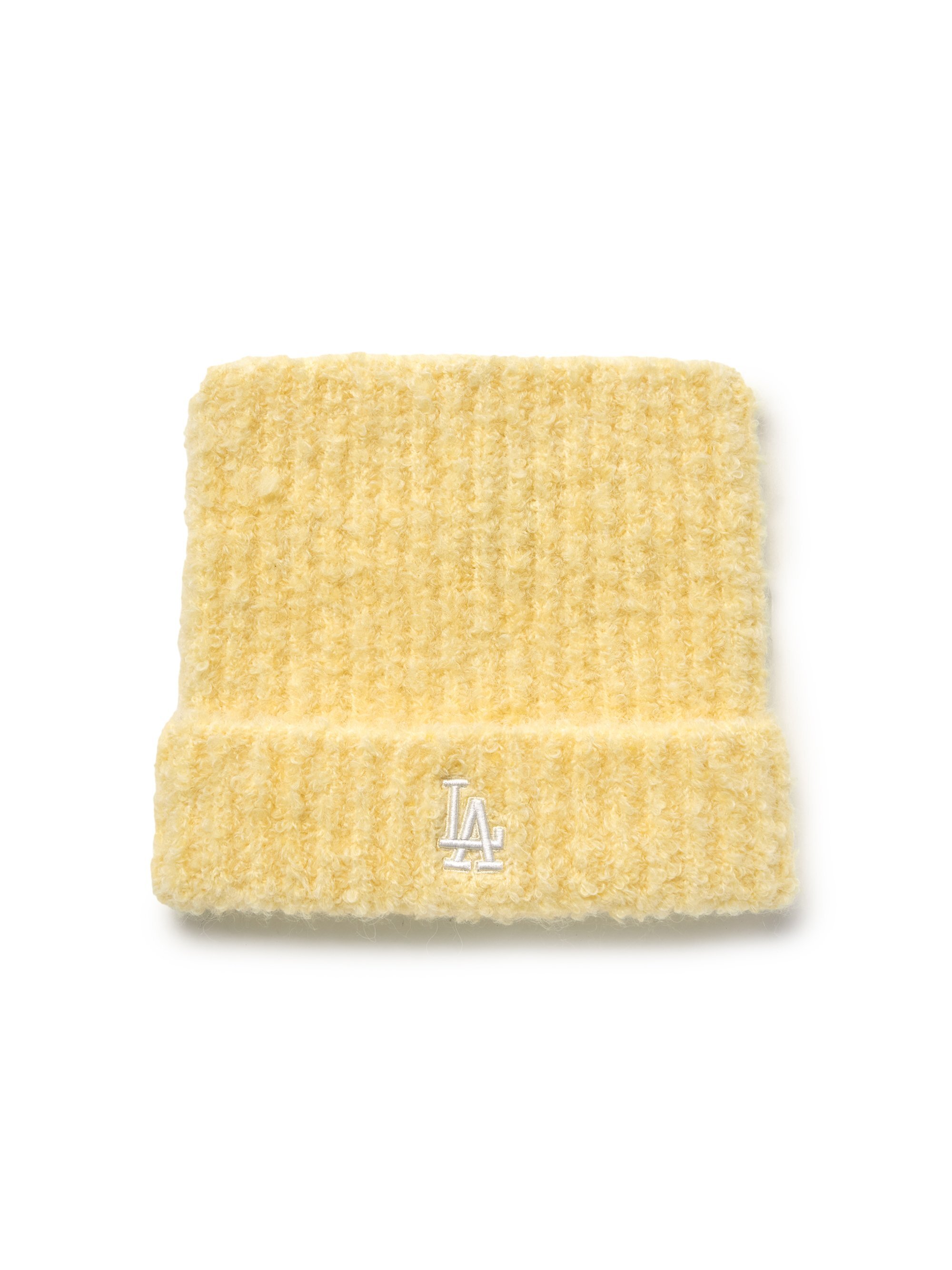 [KARINA PICK] MLB Plush Mellow Beanie 3ABNB1156-07YEL - L.YELLOW