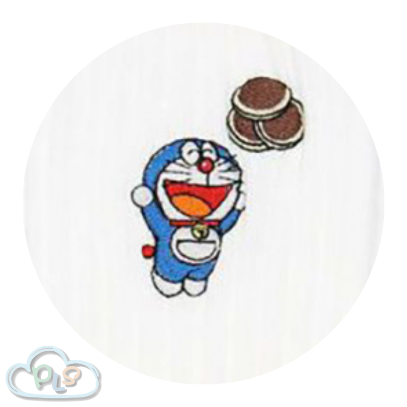 現貨 刺繡襪子 (23-25cm) 多啦A夢 未來百貨 白色 #40130-1