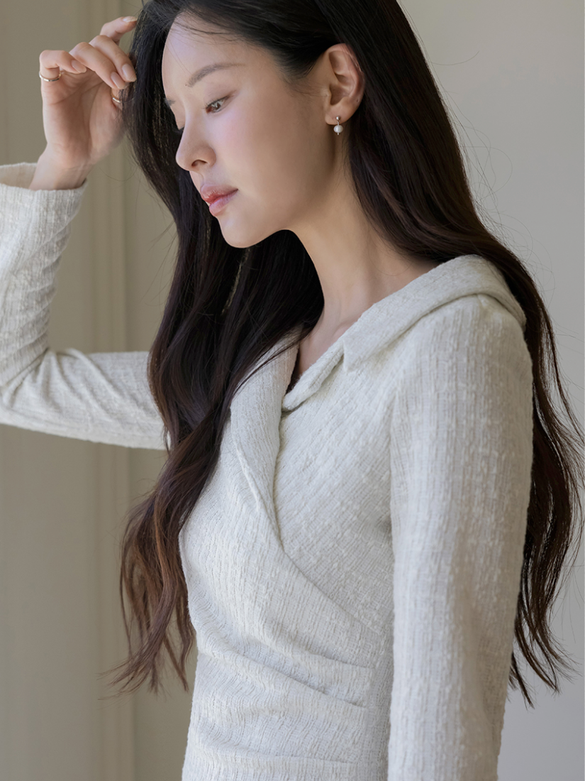 [現貨] Quindly 氣質翻領包臀洋裝 [ 2色 / S,M ]